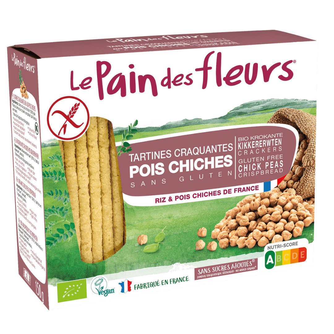 Tartines Craquantes Aux Pois Chiches BIO Le Pain des Fleurs Jusqu à