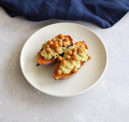 Patates Douces Guacamole Et Pois Chiche Recette Kazidomi