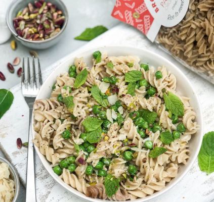 Fusilli De Riz Complet Aux Petits Pois Et La Menthe Recette Kazidomi