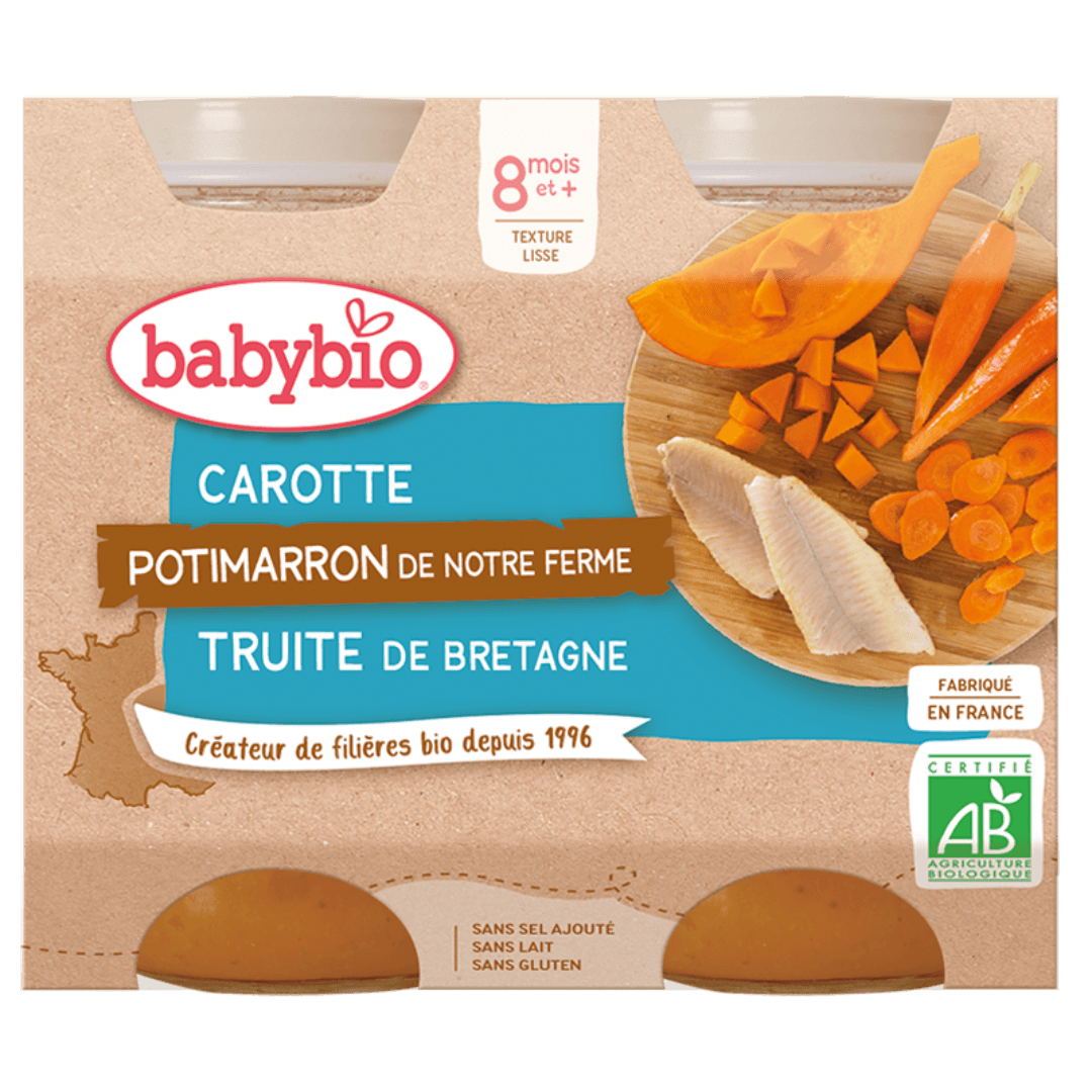 Carotte Potimarron Truite De Bretagne Mois Bio Babybio Jusqu